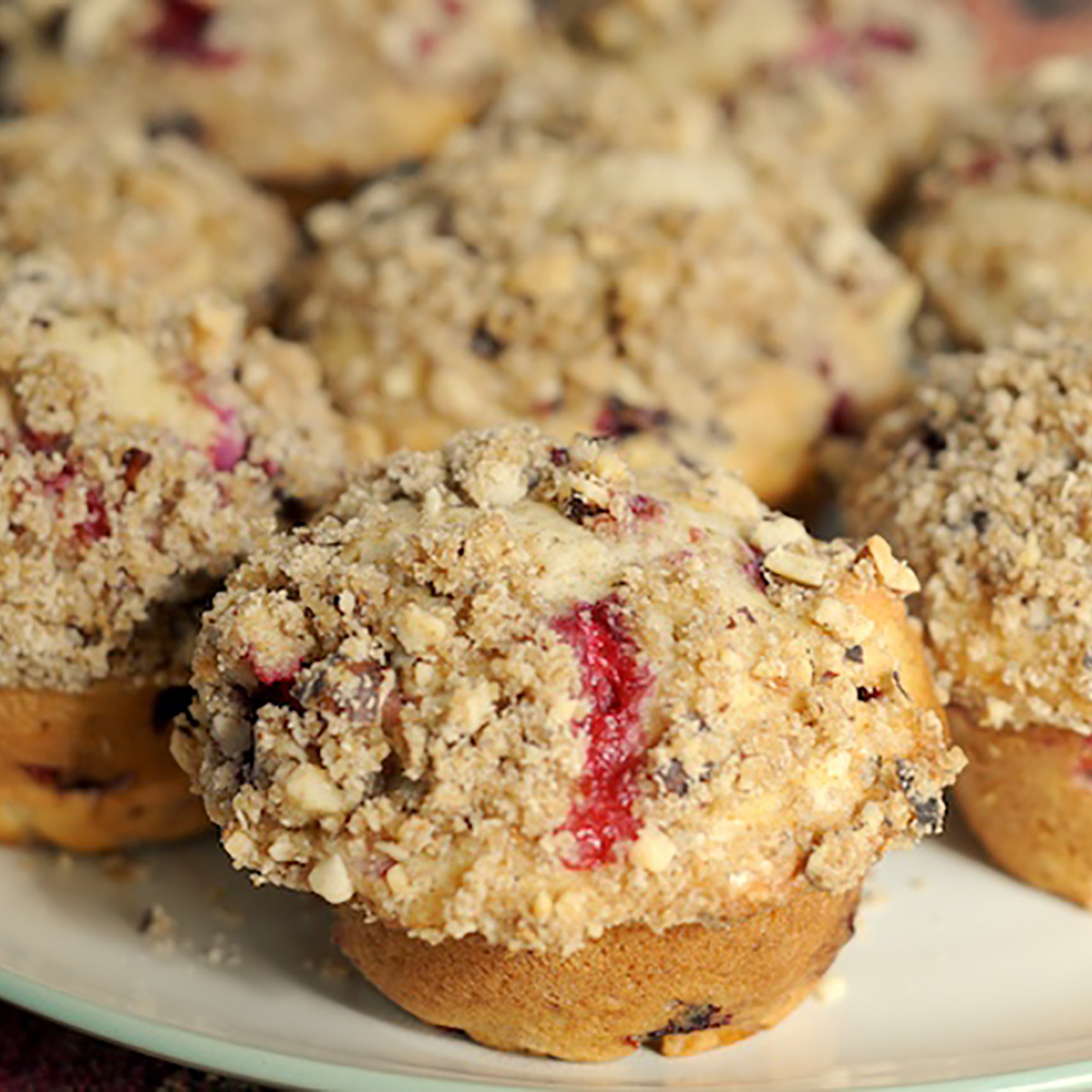 Cranberry-Walnut Streusel Muffins